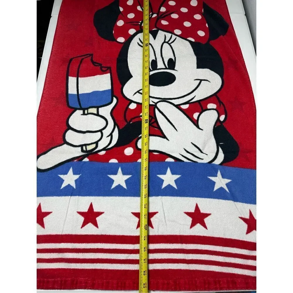 2015 Kohls/Disney Jumping Beans Beach Towel Mickey Mouse American Flag 26” X 53”